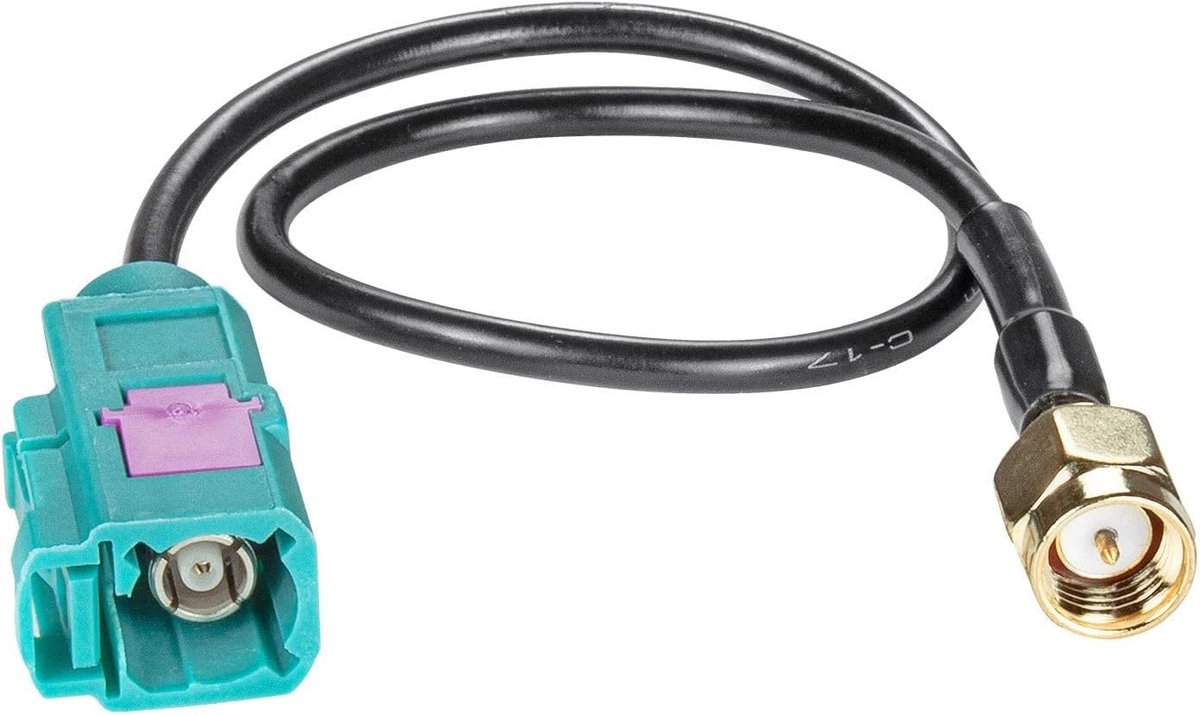 tomzz Audio 1500-060 Fakra (F) antenneadapter koppeling naar SMA (M) stekker voor GSM GPS DAB Navi