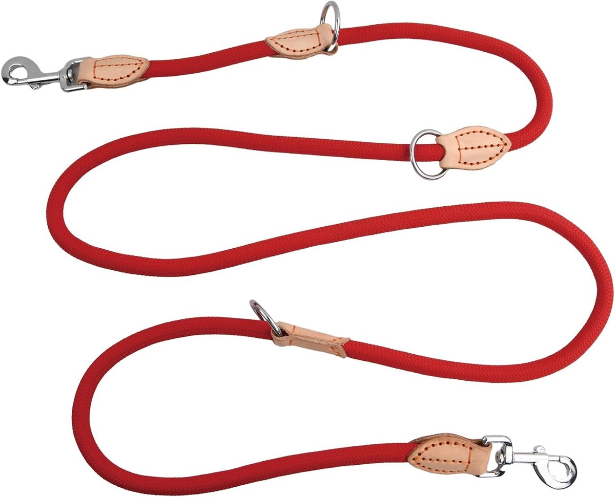 Hondentuig 2m - Nylon dubbel tuig - Robuust met 2 carabiners - Ideaal voor training en wandelen - ShopVlot
