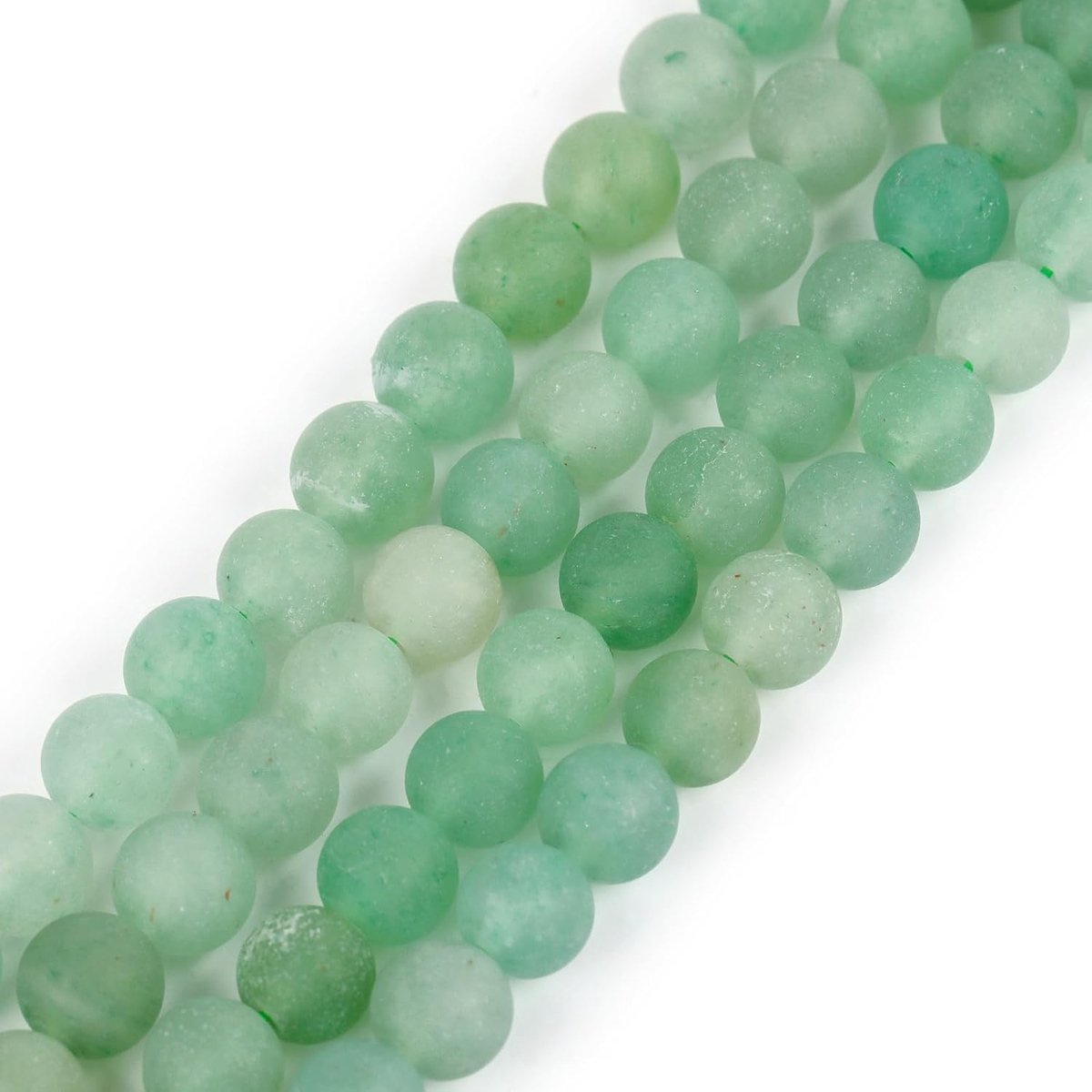 6mm Frost Matte Green Aventurijn Jade Semi Edelsteen Ronde Losse Kralen voor Sieraden Maken DIY Handgemaakte Craft Supplies 15"