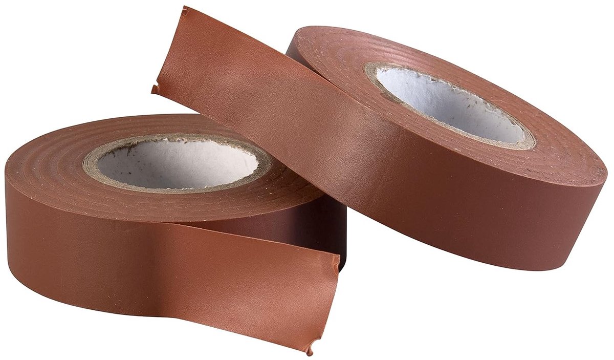 Bruine PVC elektrische isolatieband - 20m x 19mm - Premium Twin Pack - 2 rollen van hoge kwaliteit tape