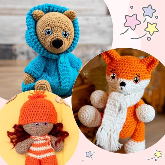 Ogen voor amigurumi kattenogen voor handwerk, veiligheidsogen voor — afbeelding 4