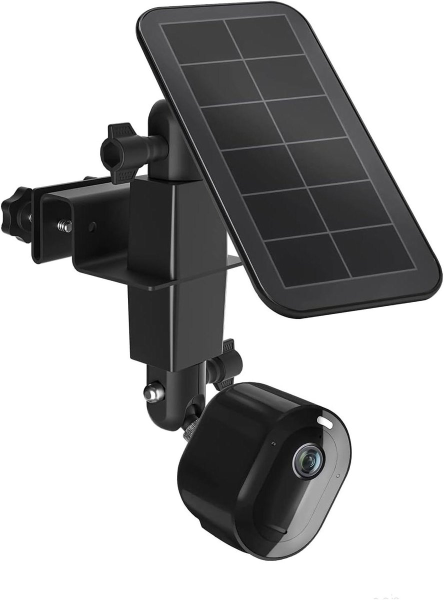 Dakgootbevestiging Camera - Solar Paneel Houder - Beveiligingscamera Monteren - 2-in-1 Ontwerp - 1 Pack - Wit