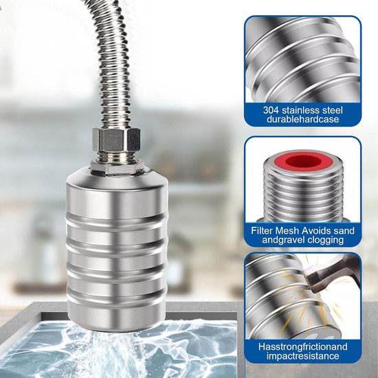 Float Valve Automatic Water Level Control Stainless Steel Water Level Control Valve 3/4 Inch Automatic Float Valve for - ShopVlot van float — afbeelding 2