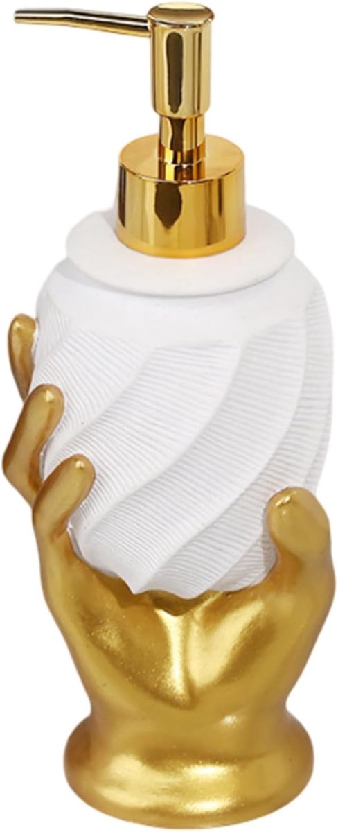 300ml Finger Shaped Resin Soap Dispenser, Refillable Hand Soap Dispenser for Bathroom, Elegant Resin Pump Bottle for - ShopVlot