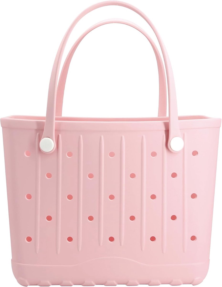 Forrader Rubber Beach Tote Bag, Large Waterproof Beach Bag for Pool Boat, Sports, Outdoor Washable Travel Carry Bag - ShopVlot