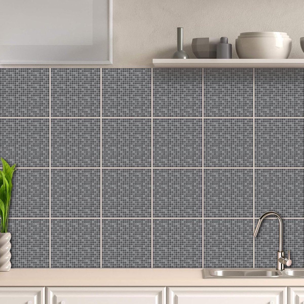AREDE T1010 T1010 T1010 32 x Tile Stickers Paste Wall Tiles for Bathroom Kitchen Peel and Stick Backsplash Tiles Self - ShopVlot