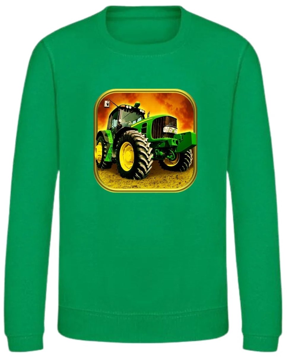 Trekker trui kind groen - Groen - 134/140