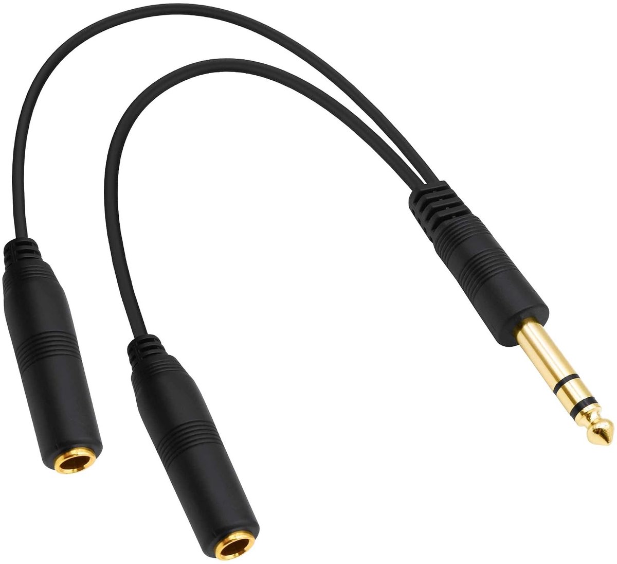 6.3mm Splitter Cable Rivet Cable 6.3mm TRS Stereo Plug to Dual 1/4 Inch Bus Y Cable Splitter Divider Guitar Cable - ShopVlot