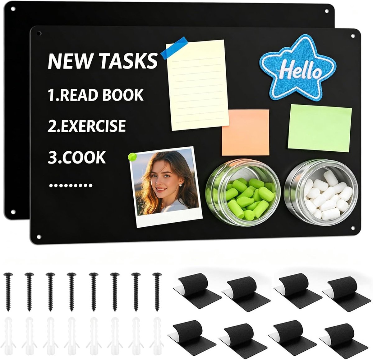 Magnetisch whiteboard 42 x 30 cm - roestvrij staal - krasbestendig - ideaal voor notities - ShopVlot