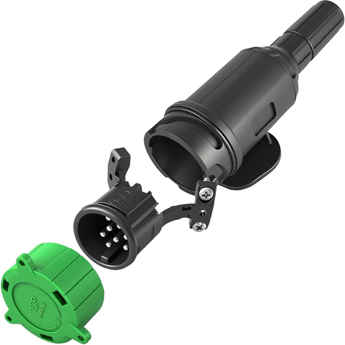 8-Pin Trailer Adaptor Socket Strip - 12V Waterproof - 8-Core Inverter - Betrouwbare aansluiting voor caravan en trailer - ShopVlot