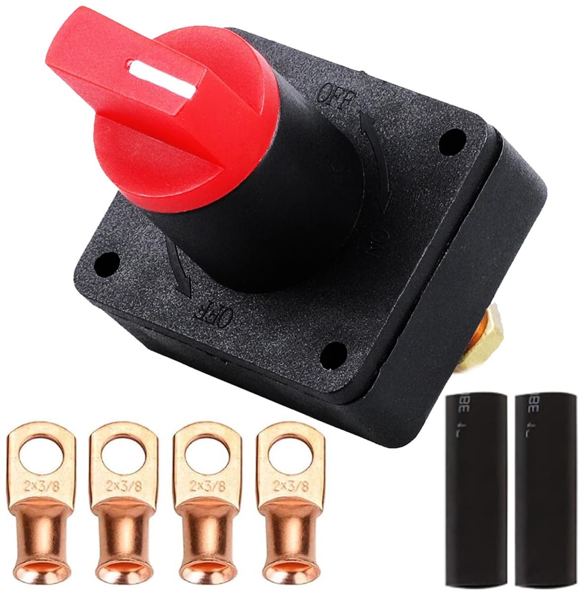 Rotary Accu Ontkoppelingsschakelaar 12-24V - Duurzaam ABS - 300A Maximale Stroom - Veilig voor Auto Boot Truck - ShopVlot