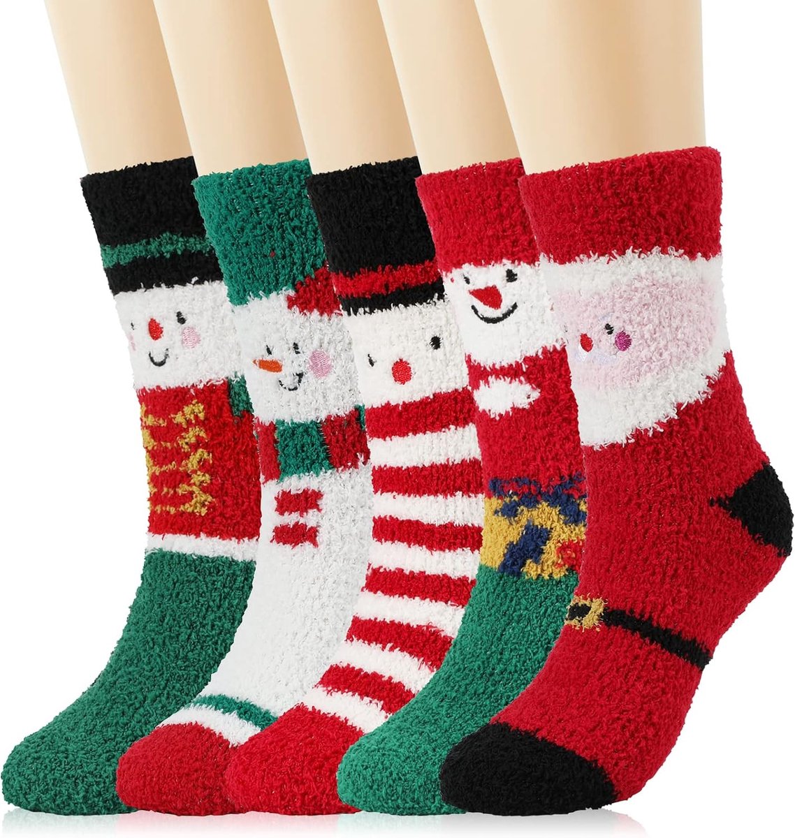 Kerstsokken voor dames - Fluffy enkelsokken - Meerdere kleuren - Warm en comfortabel - ShopVlot