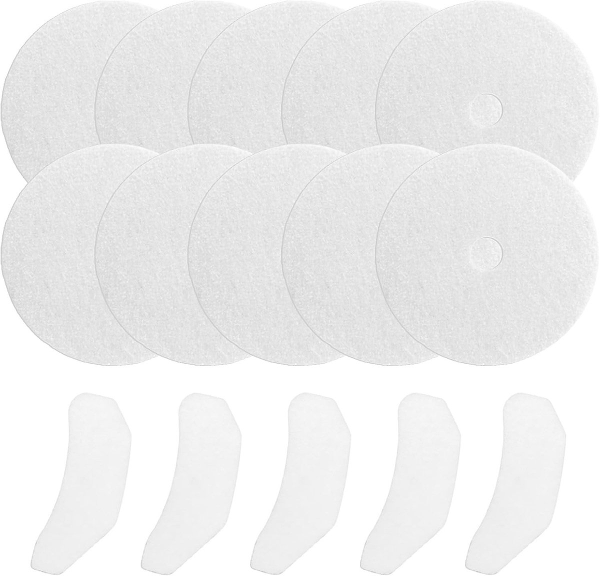 Wasdrogerfilters - Wit - Ronde Pluisfilters 22,7 cm en Luchtinlaatfilters 17,3 cm - Vervanging voor Wasdroger