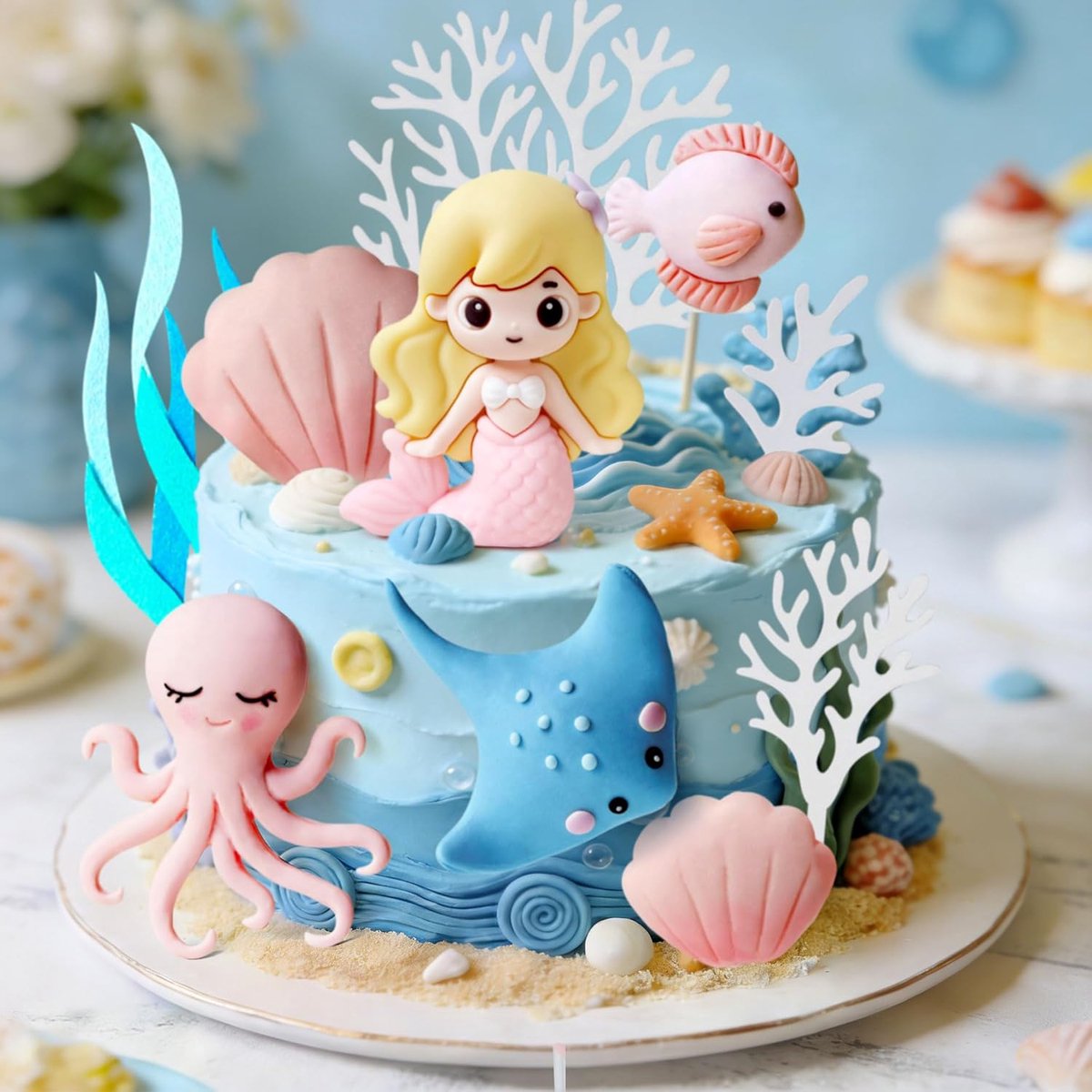 under the sea birthday cakes decorations and party gifts for baby shower and birthday party with theme sea and ocean - ShopVlot