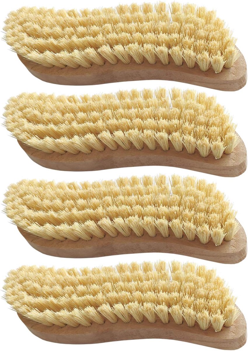 Pack of 4 Sanding Brushes, Hand Scrubber, Sanding Brushes, Ergonomic Wood Handle in S Shape, Cleaning Brush for - ShopVlot