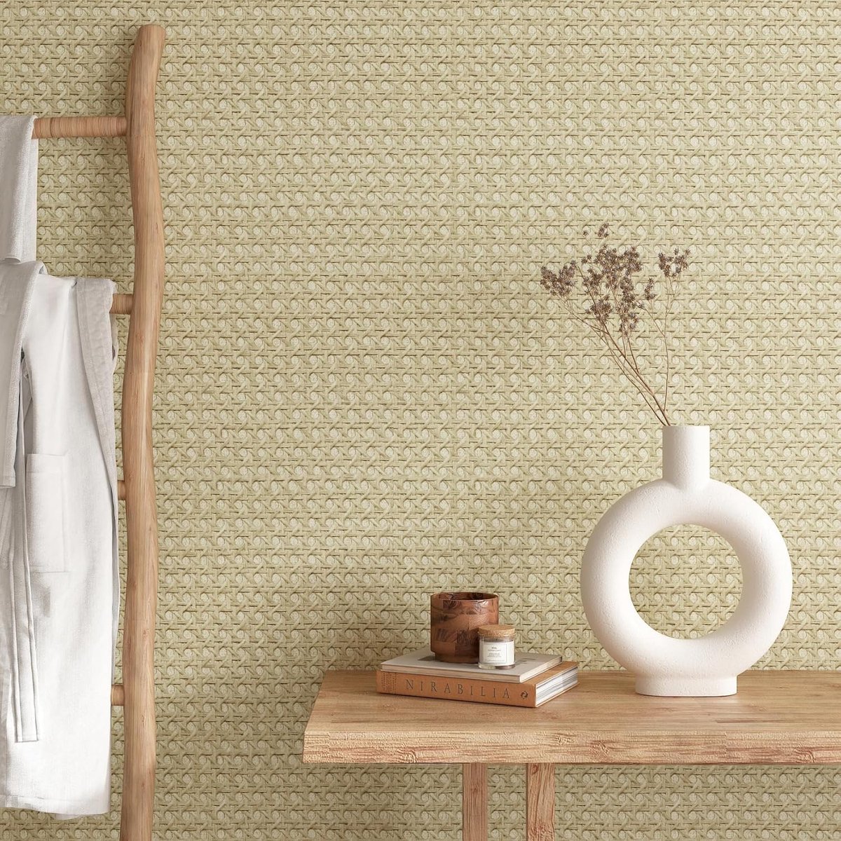 Stickyart Beige Composite Woodchip Wallpaper Modern Design Wallpaper Structure Premium 60 x 400 cm - ShopVlot