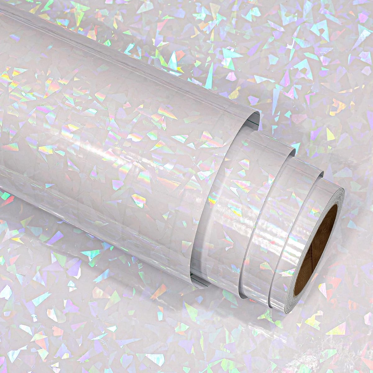 Stickyart Splint Effect Wallpaper Adhesive Film Chrome Mirror Look for Accent Walls 30 cm x 400 cm - ShopVlot