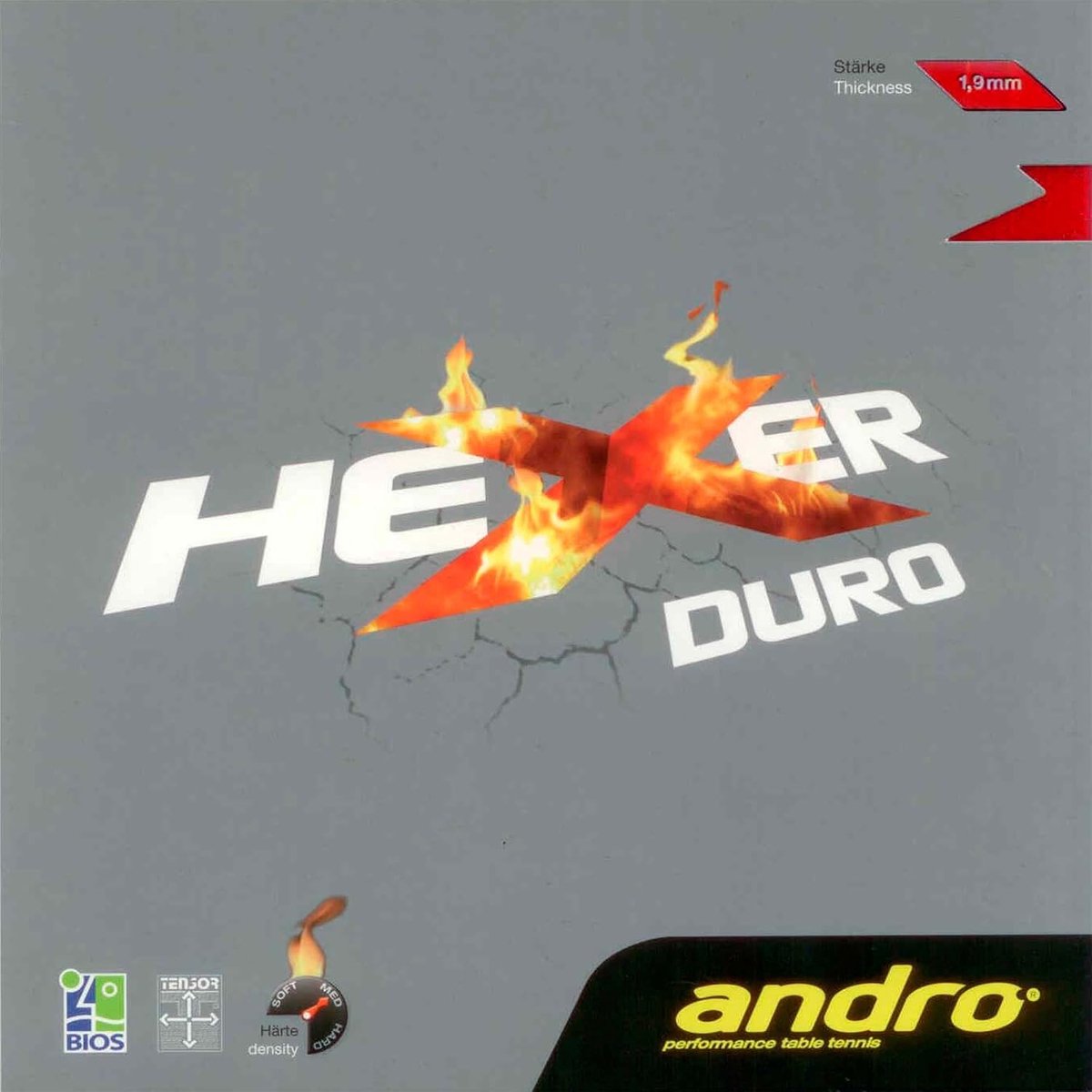 Andro Belag Hexer Duro, red, 2.1 mm - ShopVlot