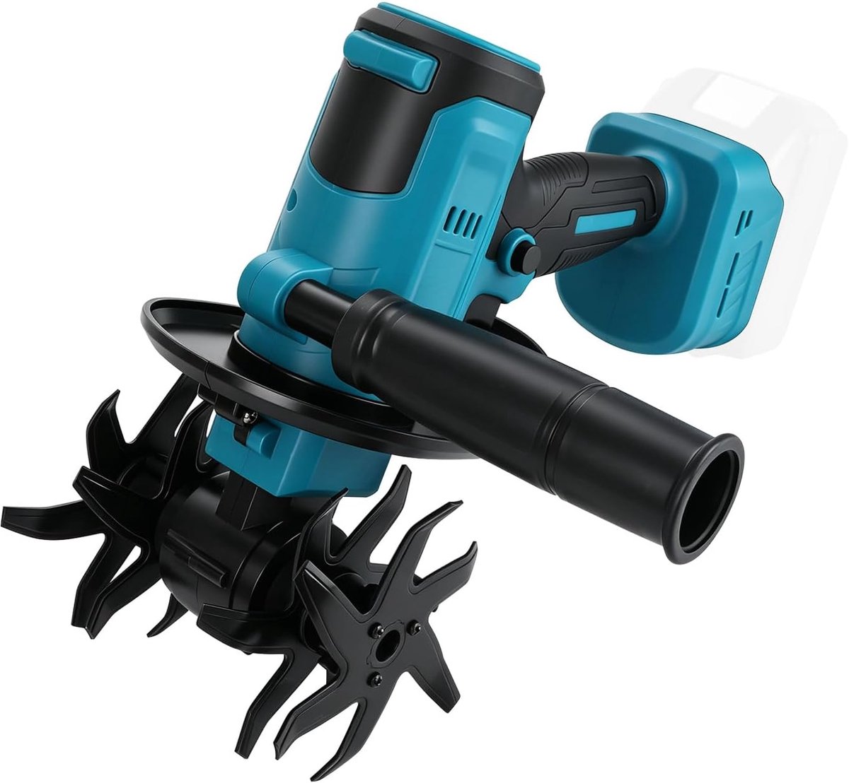 Draadloze handgraafmachine, compatibel met Makita 18 V motorverhoger met 550 W, 4 metalen bladen, 10 cm werkbreedte - ShopVlot