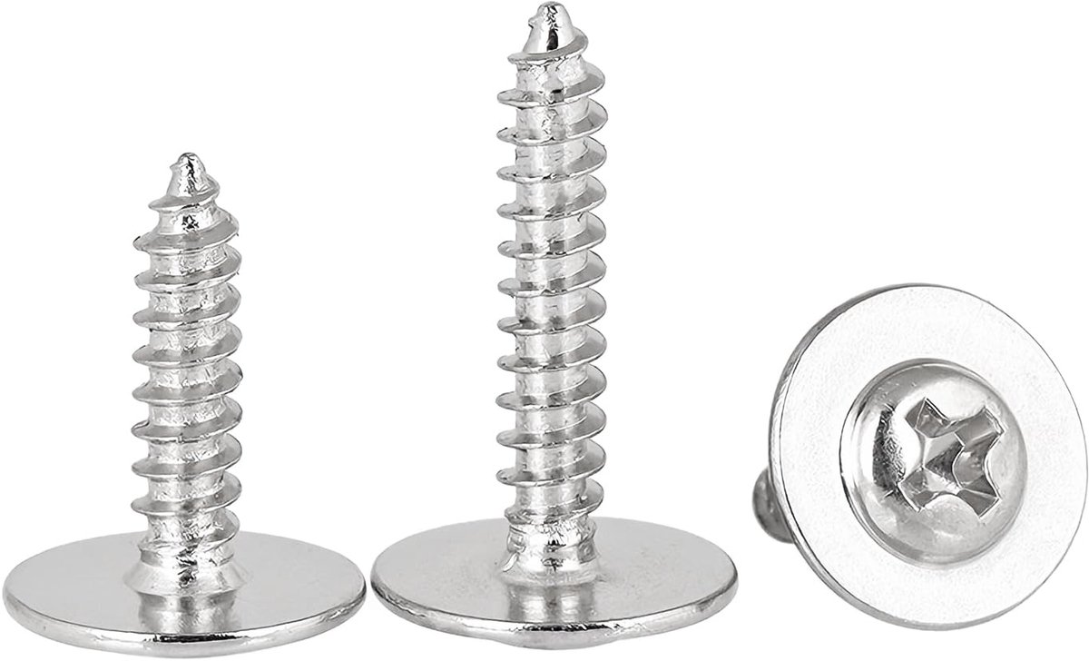 Pack of 25 Phillips Plate Screws M3 x 6 x 10 mm Wood Screws Made of Stainless Steel 304 for Plastic and Wood - ShopVlot