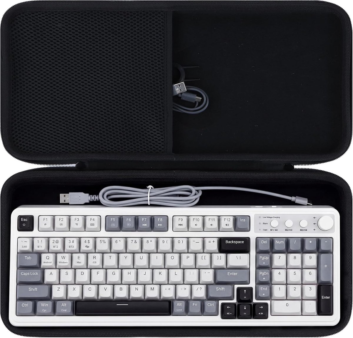 Hard Protective Case Compatible with AULA S99 / F99 Mechanical Gaming Keyboard (Black) - ShopVlot