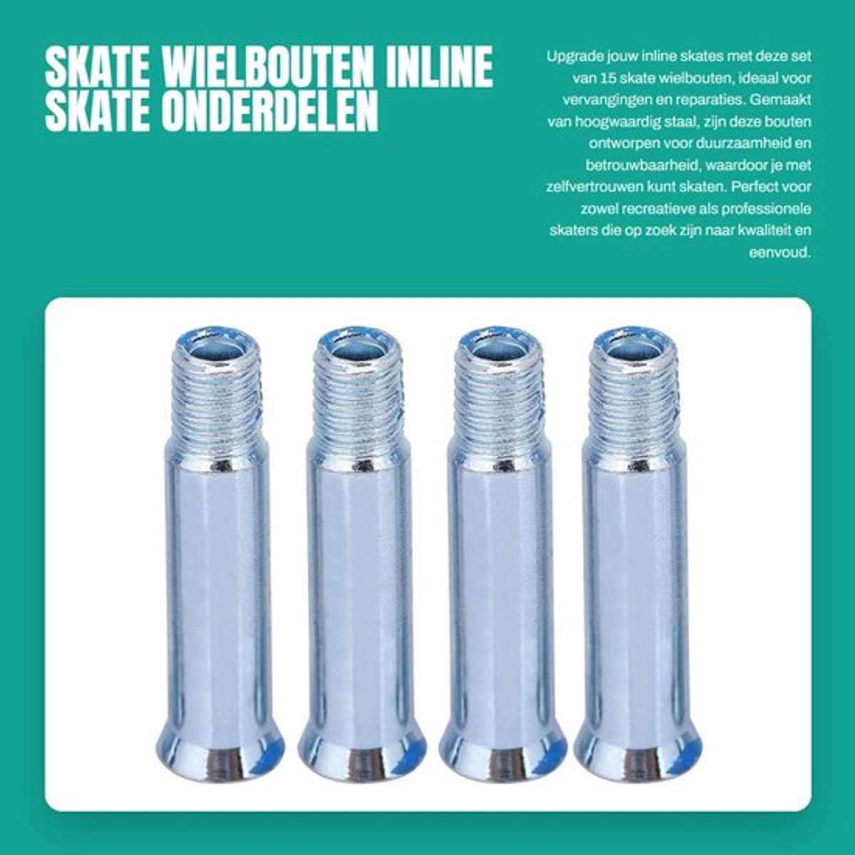 Wielbouten Set van 15 Stuks - Inline Skate Assen - Staal - 35 mm - Duurzaam - Eenvoudig te Installeren - Skate-as