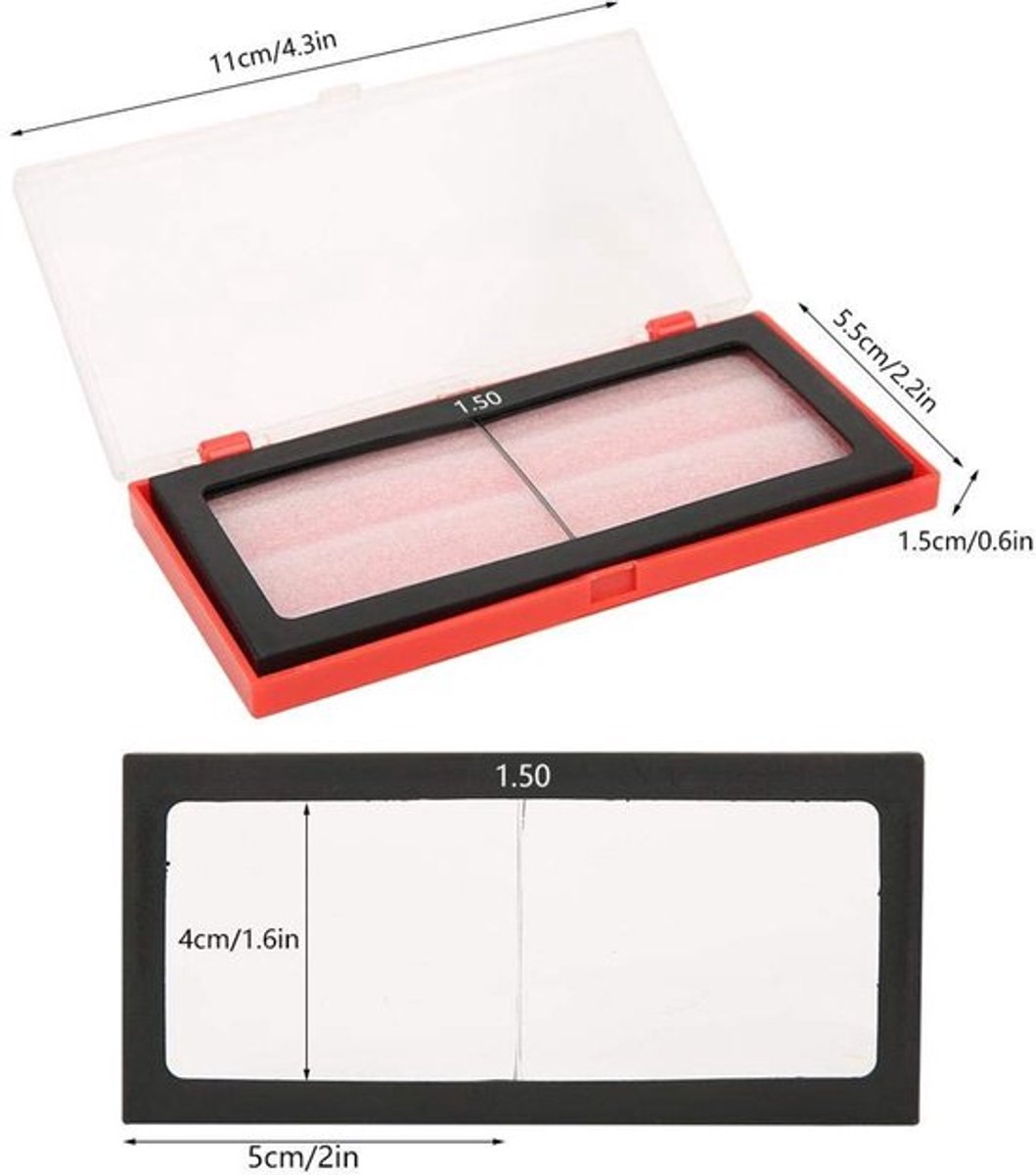 Vergrootglas Dioptrie 1,5 - Loeplens voor lasglas - Oogbescherming - Geschikt voor lasmaskers - Afmetingen 5 x 4 cm - Bescherming tegen UV-straling - Laslens