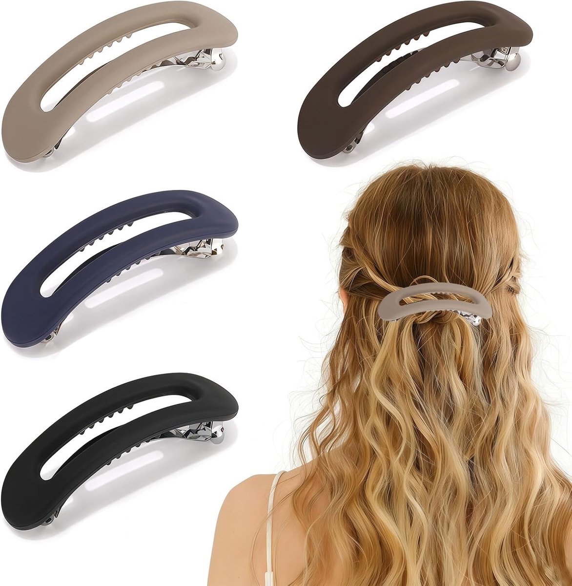 Haarclips Set - Haarspelden Dames - Haar Styling - Niet Knellend - 12 x 8 cm - Zwart