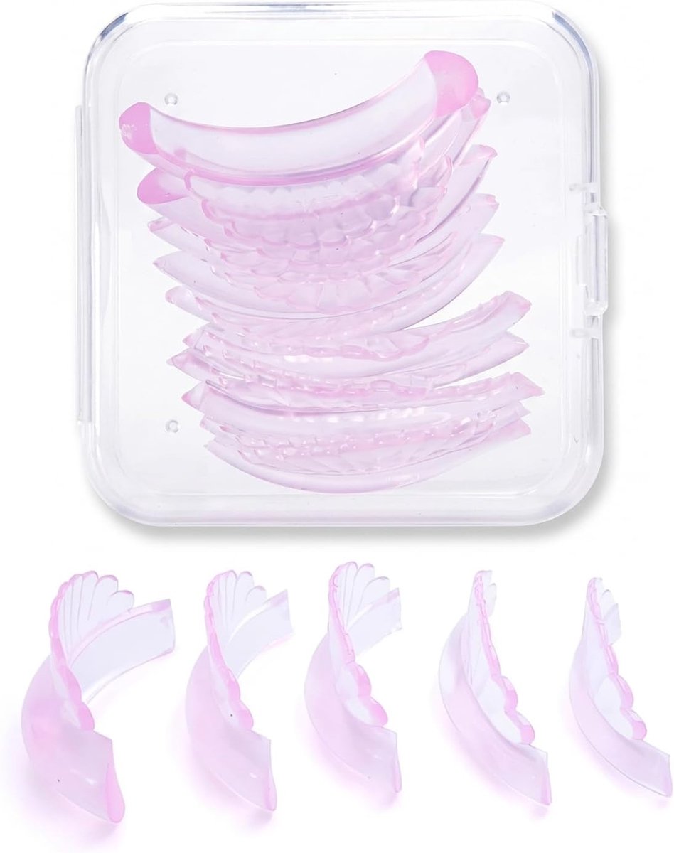 Wimperlifting-set 10 stuks - zelfklevende siliconen pads - 5 maten - langdurig krulwimpers - ShopVlot