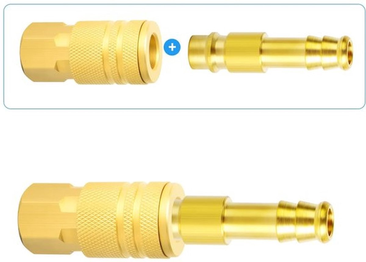 Mondstuk 13mm - 5 Stuks - Luchtpluggen - Messing - Corrosiebestendig - Werkdruk 0-6 MPA - Bedrijfstemperatuur -50-120 °C - Luchtplug