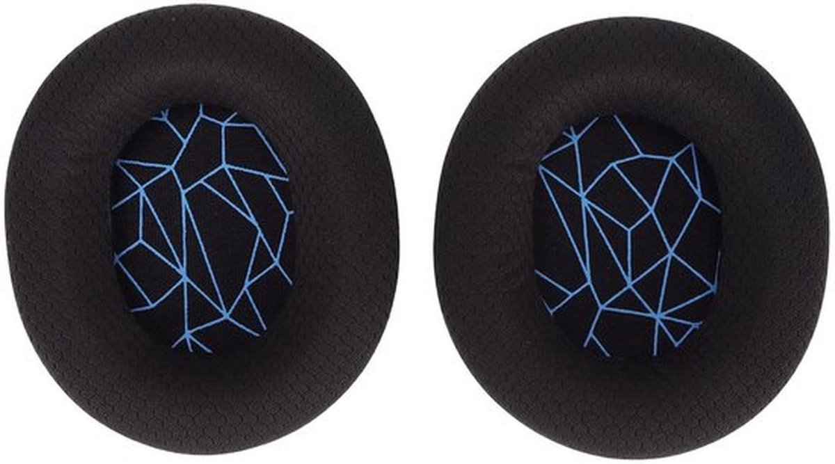 Headset-oordopjes - Vervangbare oorkussens voor 3/5/7, 9, 1 en Pro (Zwarte oorkussens met blauwe zeefdruk)