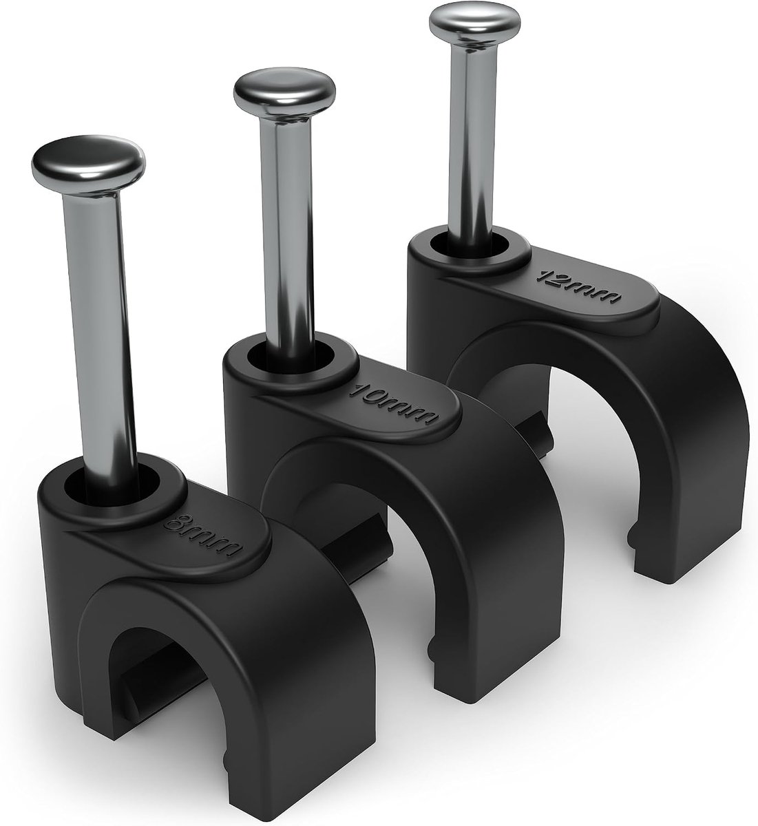 Kabelclips 5 mm - Zwart - Ronde bevestiging - Voorkom struikelgevaar - ShopVlot