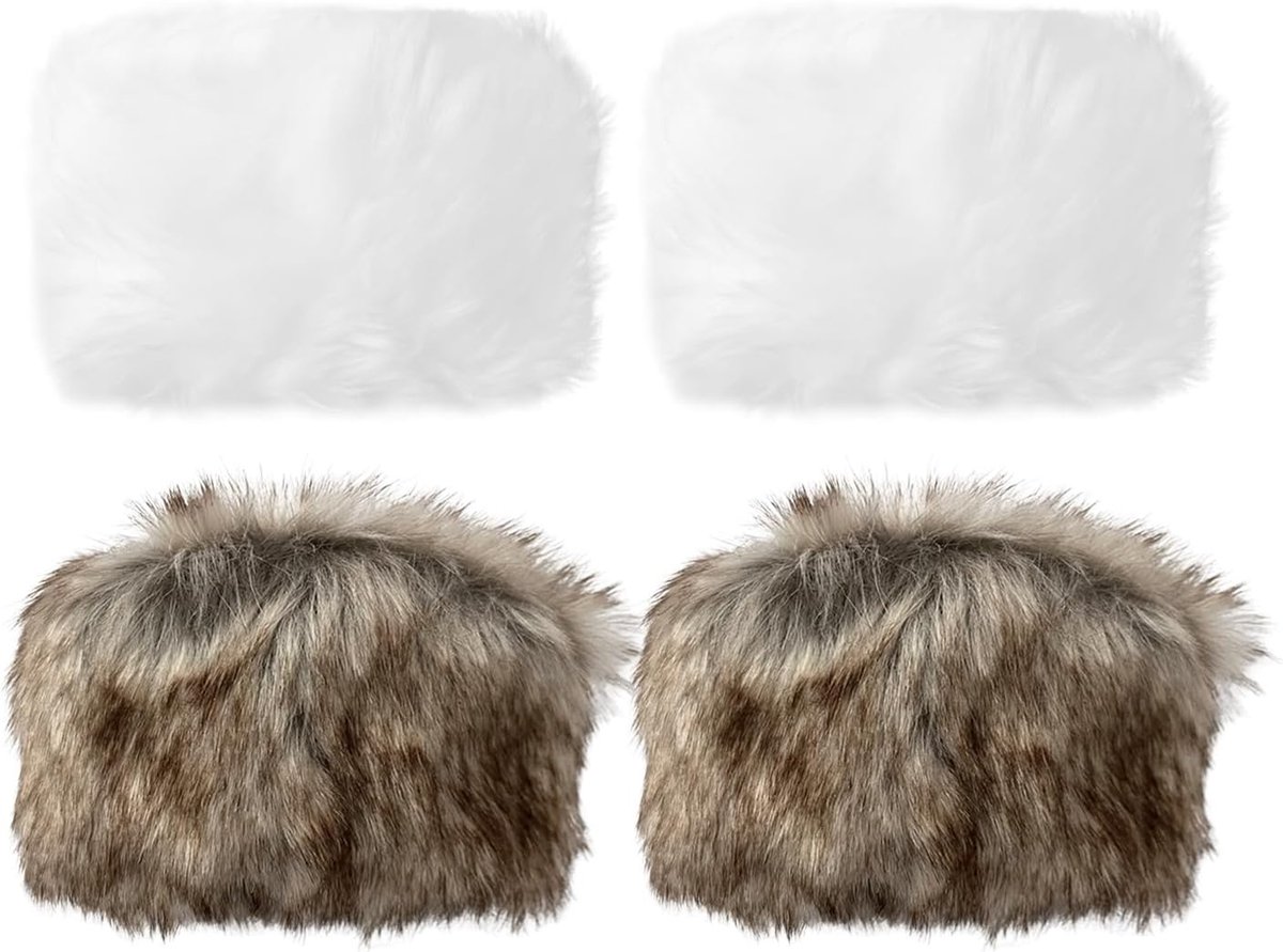 Pluche Pols Mouwen M - Faux Bont - Schattig en Warm - Decoratie voor Kleding - ShopVlot