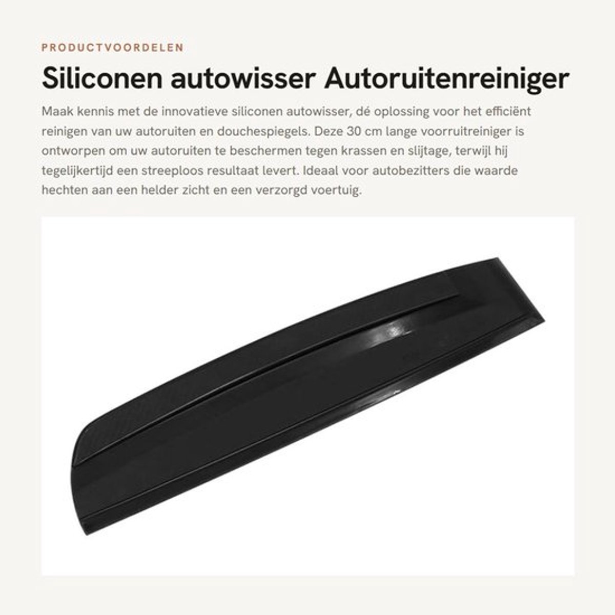 Autowisser Professioneel - Siliconen Schraper - 30 cm - Streeploos Drogen - Koolstofvezelstructuur - Beschermt Autoruiten - Raamwisser