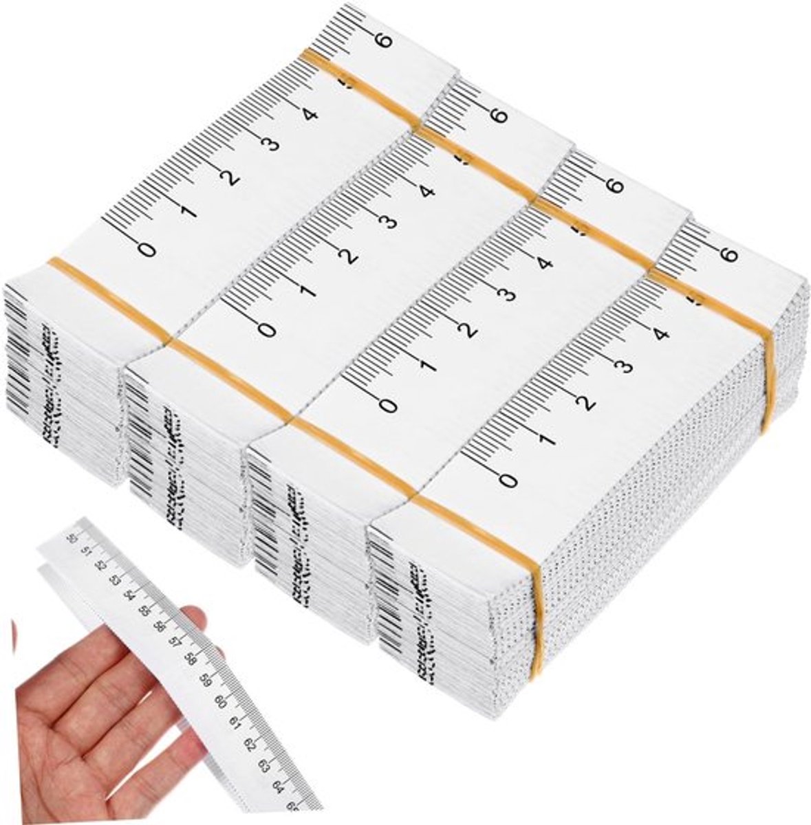 Papieren meetlint - Meetlint voor lichaamsmaten - Dubbelzijdig meetlint - Wit - Liniaal voor naaien - Geschikt voor diverse toepassingen