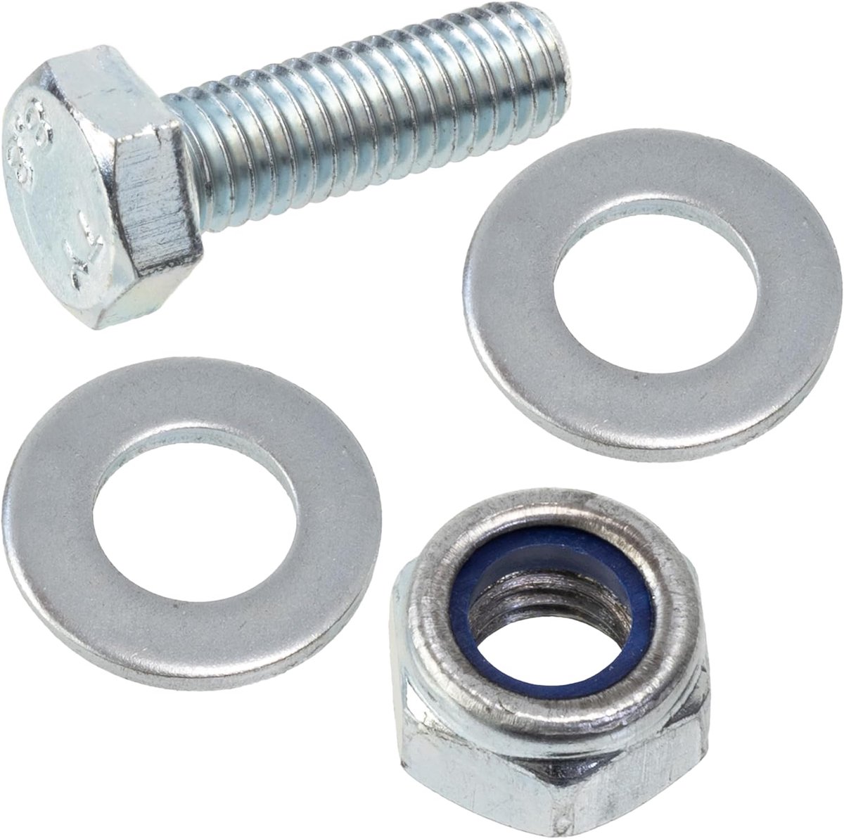 M8x25 mm hex bouten set - 20 bouten + 40 ringen + 20 zelfborgende moeren - ideaal voor DIY projecten - ShopVlot