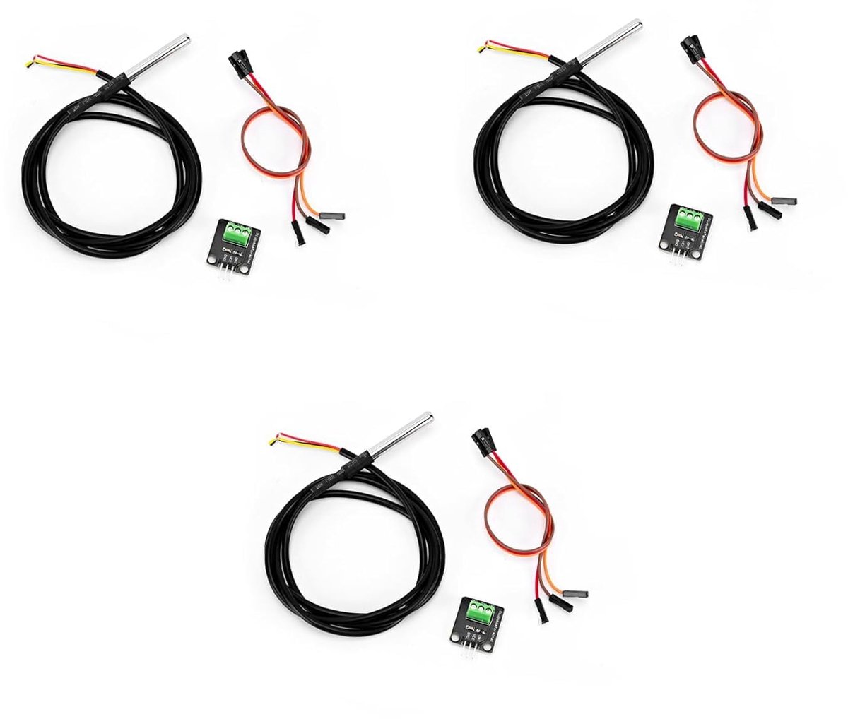 Temperatuur sensor set 3pcs - Waterproof - RVS probe - Geschikt voor Raspberry Pi - ShopVlot