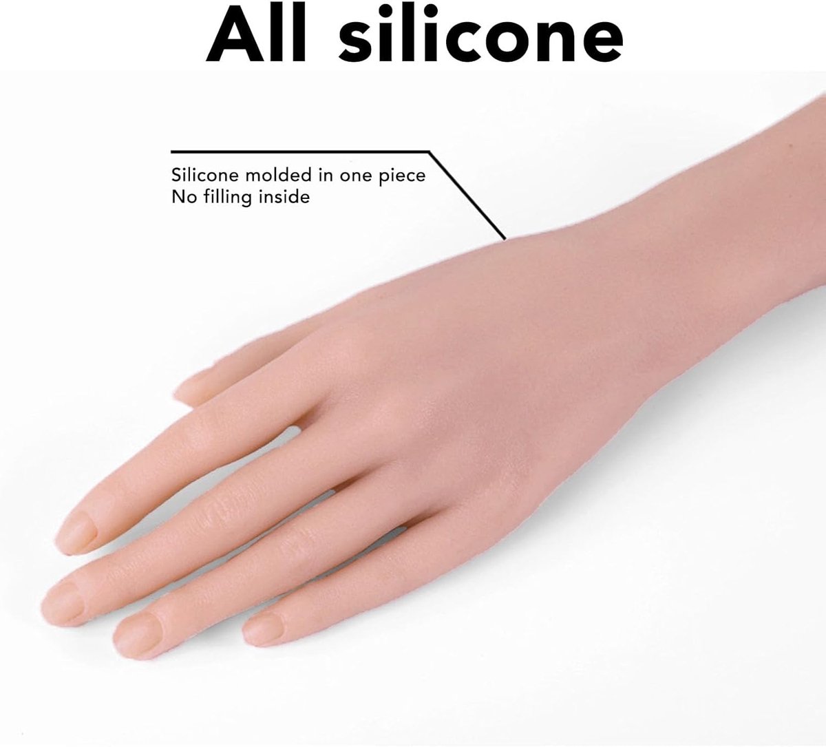 Siliconen vrouwelijke hand - levensecht model - voor sieraden display en tattoo training - ShopVlot