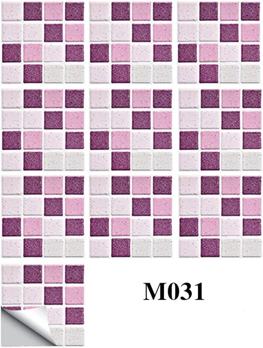 Tegelstickers 15x15 cm - Zelfklevend 3D Mozaïek - Waterdicht en olieafstotend - Ideaal voor badkamer en keuken - ShopVlot