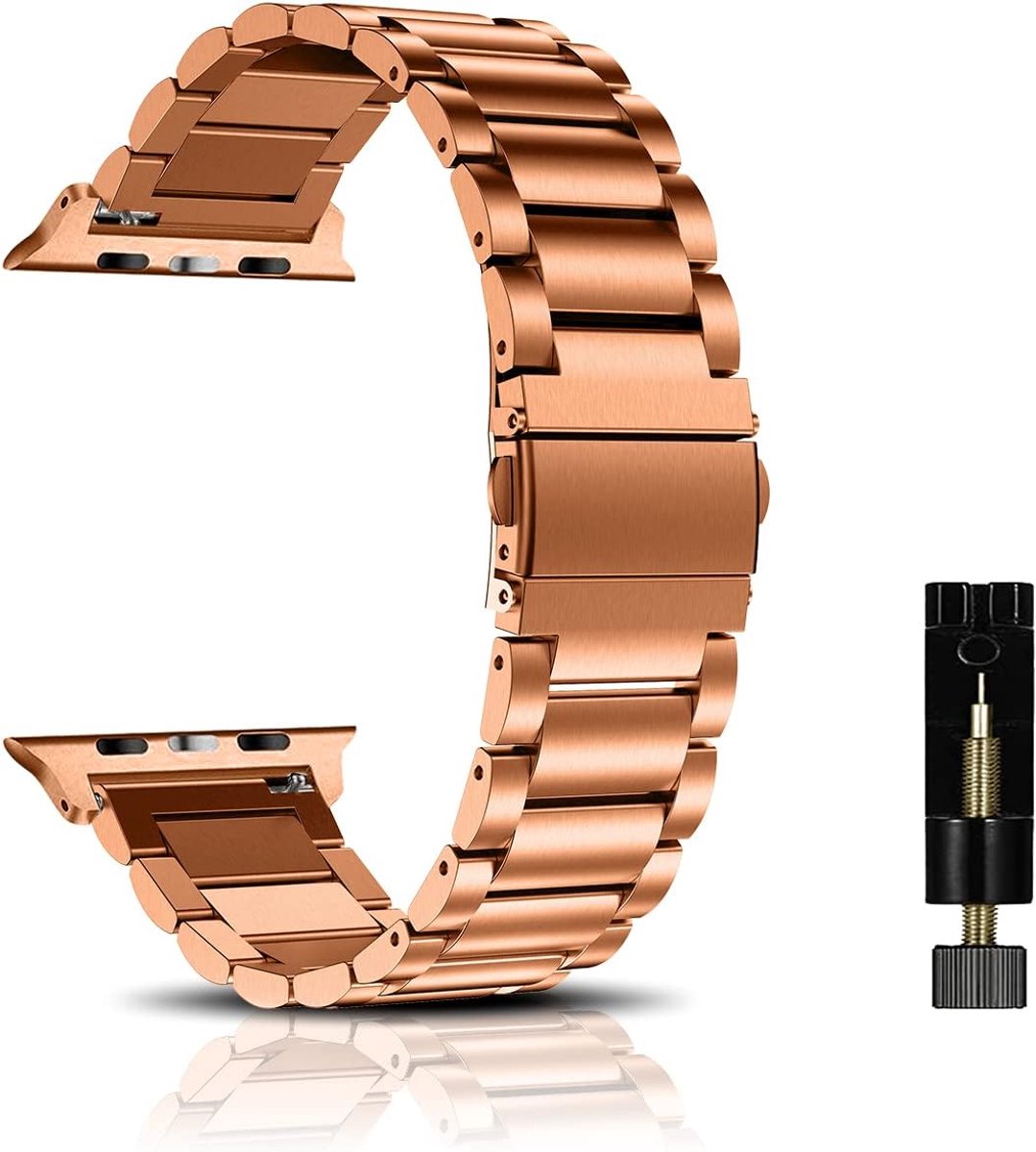 Metaal Horlogeband 44 mm/42 mm/45 mm/49 mm - Unisex RVS - Stijlvol ontwerp - Perfect voor elke gelegenheid - ShopVlot