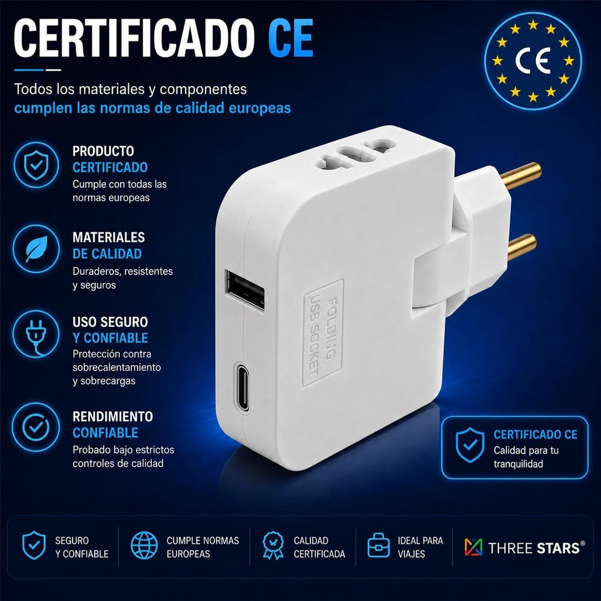 Stekkerdoos met USB-C - Wit - 2 Stuks - Extra Plat met Draaibare Kop - Voor Thuis en Kantoor