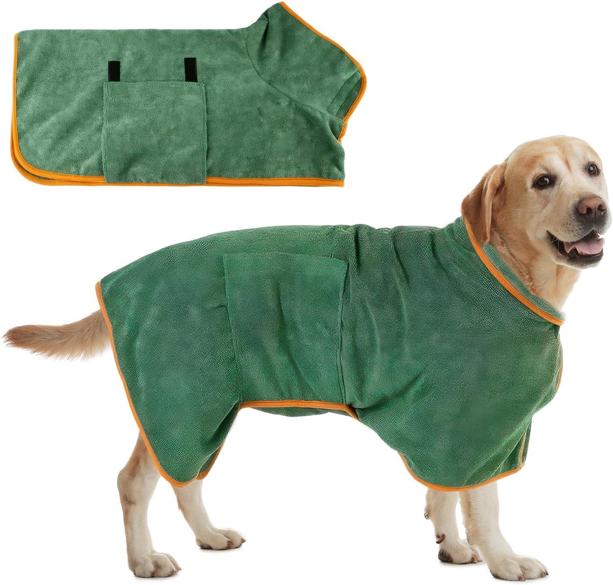 Honden en katten badjas M - Microvezel - Sneldrogend - Ideaal na het wassen of zwemmen - ShopVlot