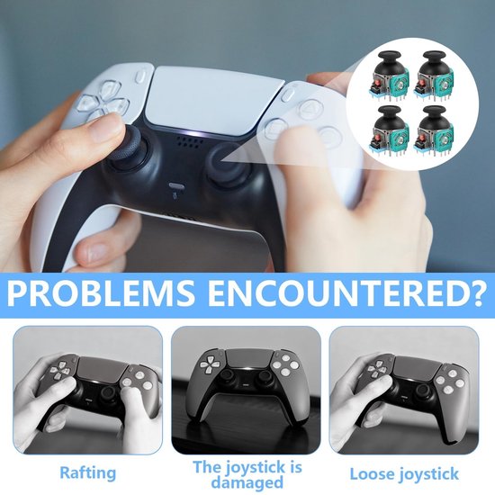 4 Stuks Vervangende Joystick Analoge Modules voor Gamecontroller - Anti-Drift Reparatiekit — afbeelding 3