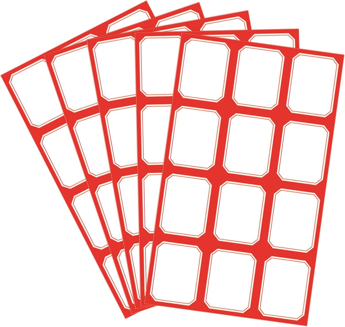 Zelfklevende etiketten 38 x 48 mm - 600 kleurrijke naam- en adresetiketten - ideaal voor organisatie thuis en kantoor - ShopVlot