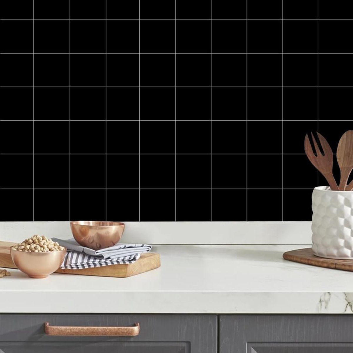 Tile Stickers 15 x 15 cm - PVC - Waterproof - Voor keuken en badkamer - ShopVlot