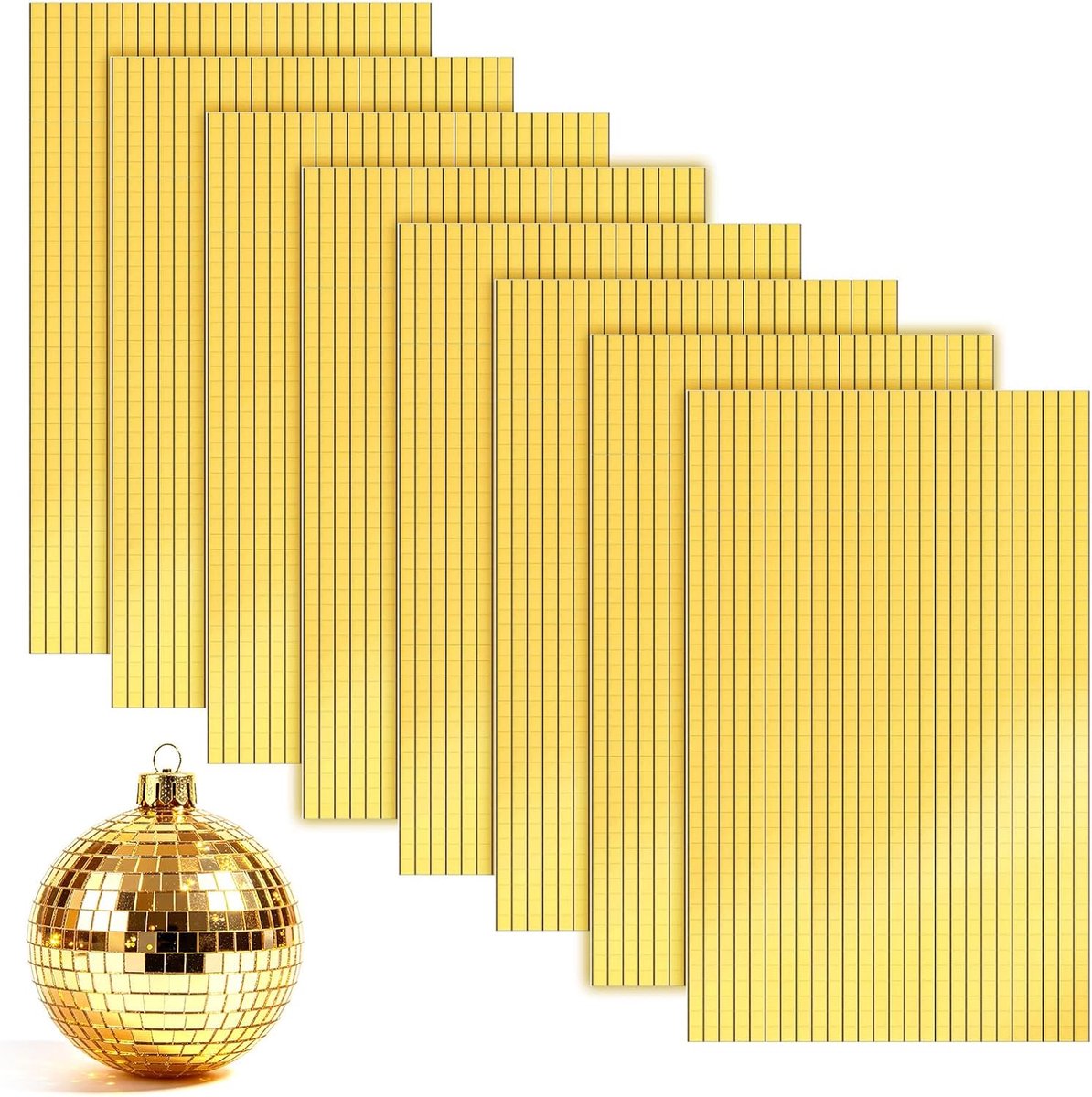 Mini-spiegeltegels 5 mm - zelfklevend - waterdicht - voor wanddecoratie - ShopVlot