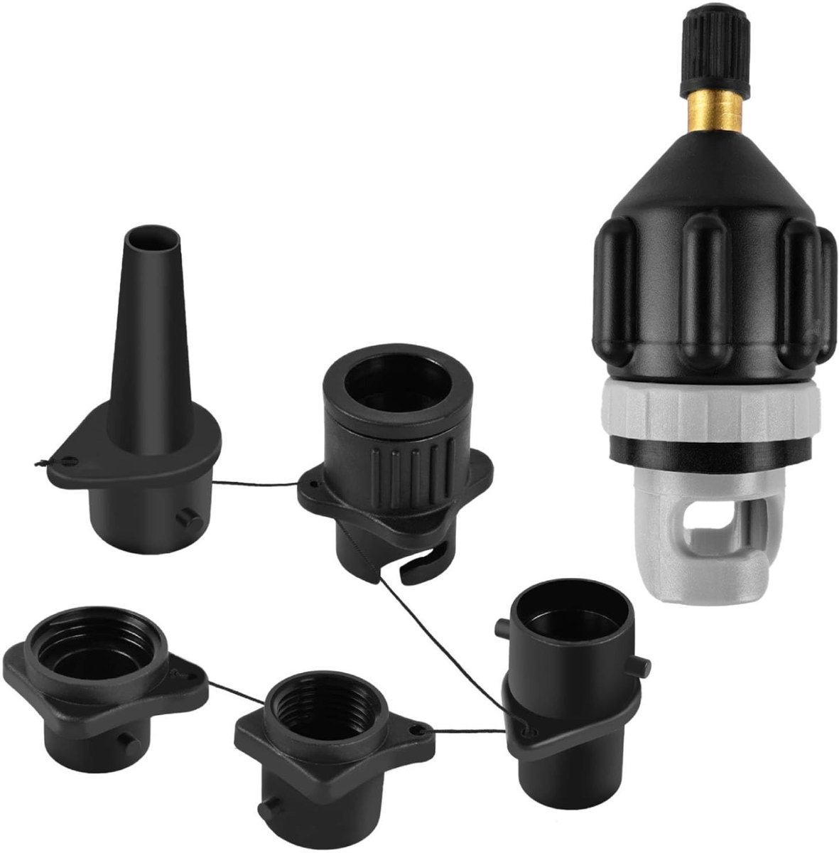 Solidchoice - Set van 5 Inflatable Bootpomp Adapterstukken