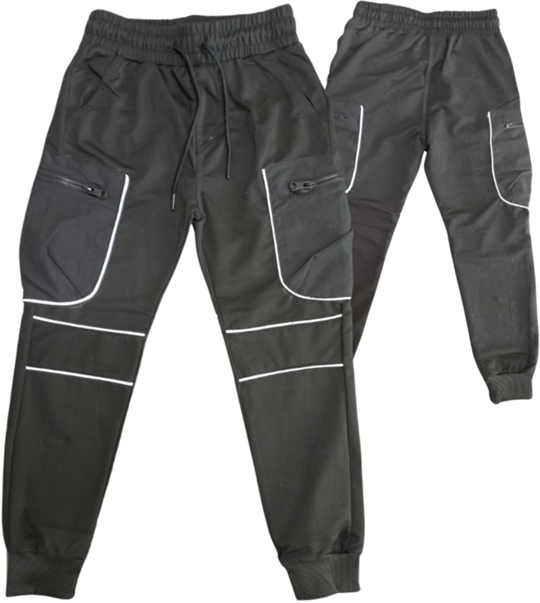 Joggingbroek reflex zwart - Zwart - 110/116