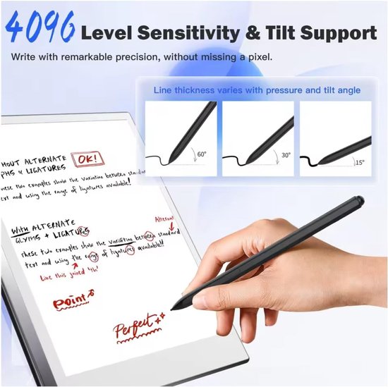 Magnetische pen voor ReMarkable 2 - vervangbare tips - drukgevoeligheid 4096 - palmafwijzing - ShopVlot — afbeelding 2
