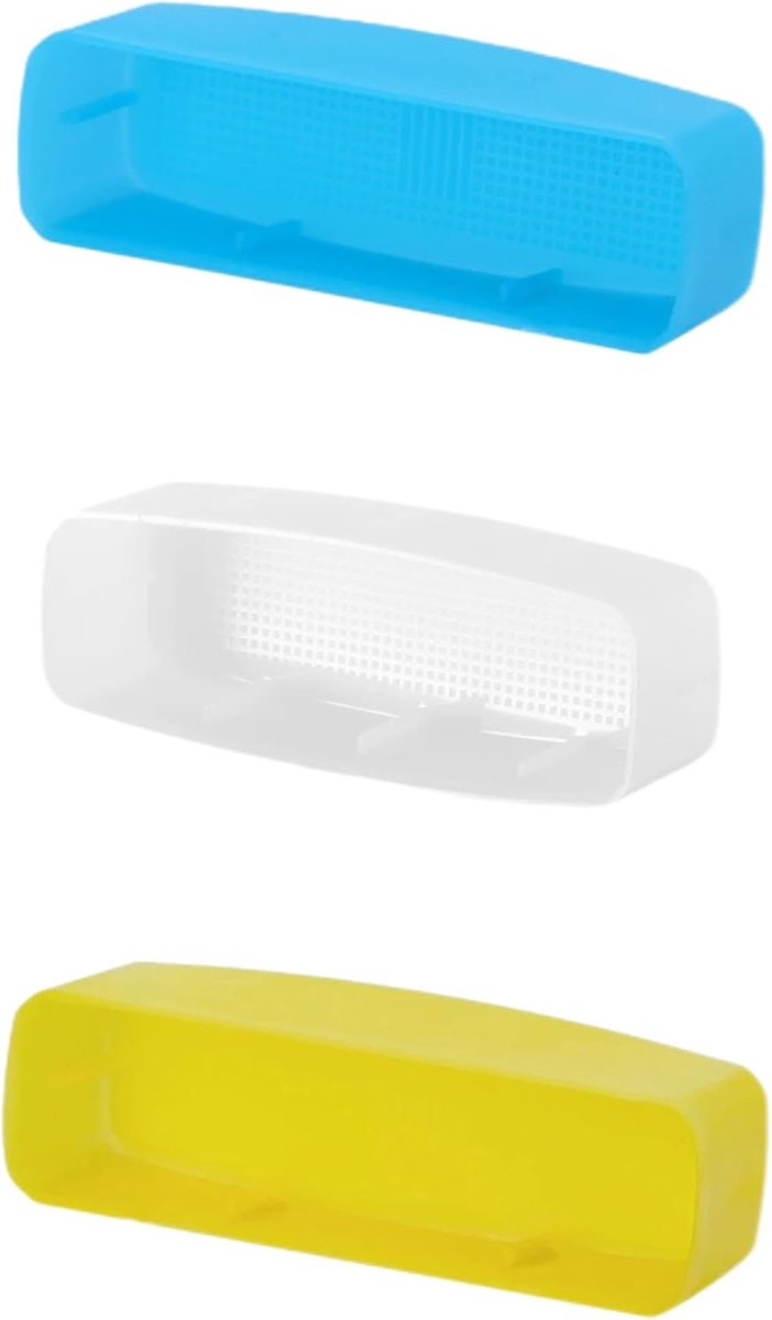 Flitser Diffuser 3 Pack - Wit/Blauw/Geel - Compatibel met Godox Lux Junior - Voor optimale belichting - ShopVlot